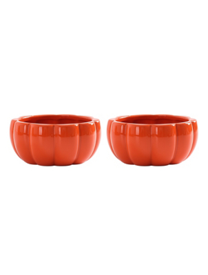 Orange PumpkinShaped Bowl Set of 2 Home at ASDA