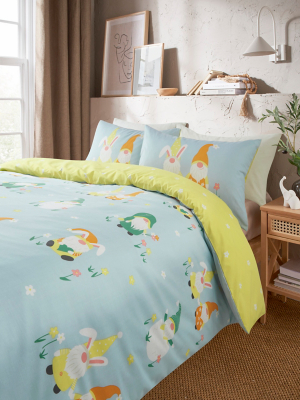 Blue Easter Gonk Reversible Duvet Set Home at ASDA