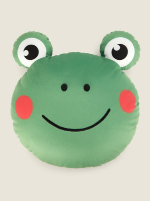 Green Frog Shaped Cushion Home at ASDA