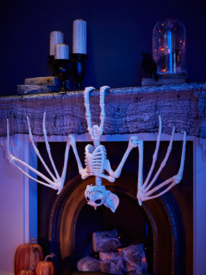 Cream Halloween Large Skeleton Bat Decoration Halloween at ASDA