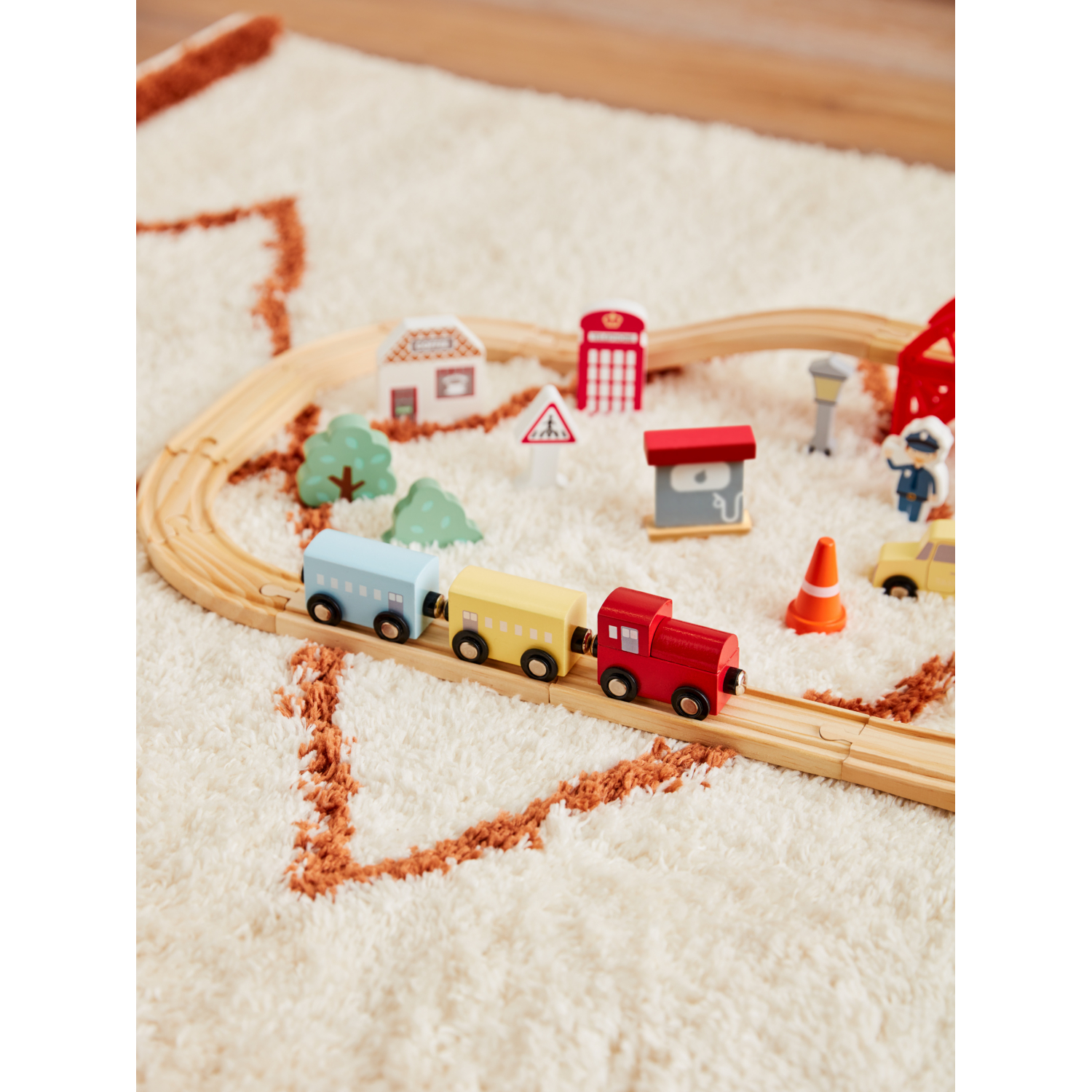 George Wooden Train Playset