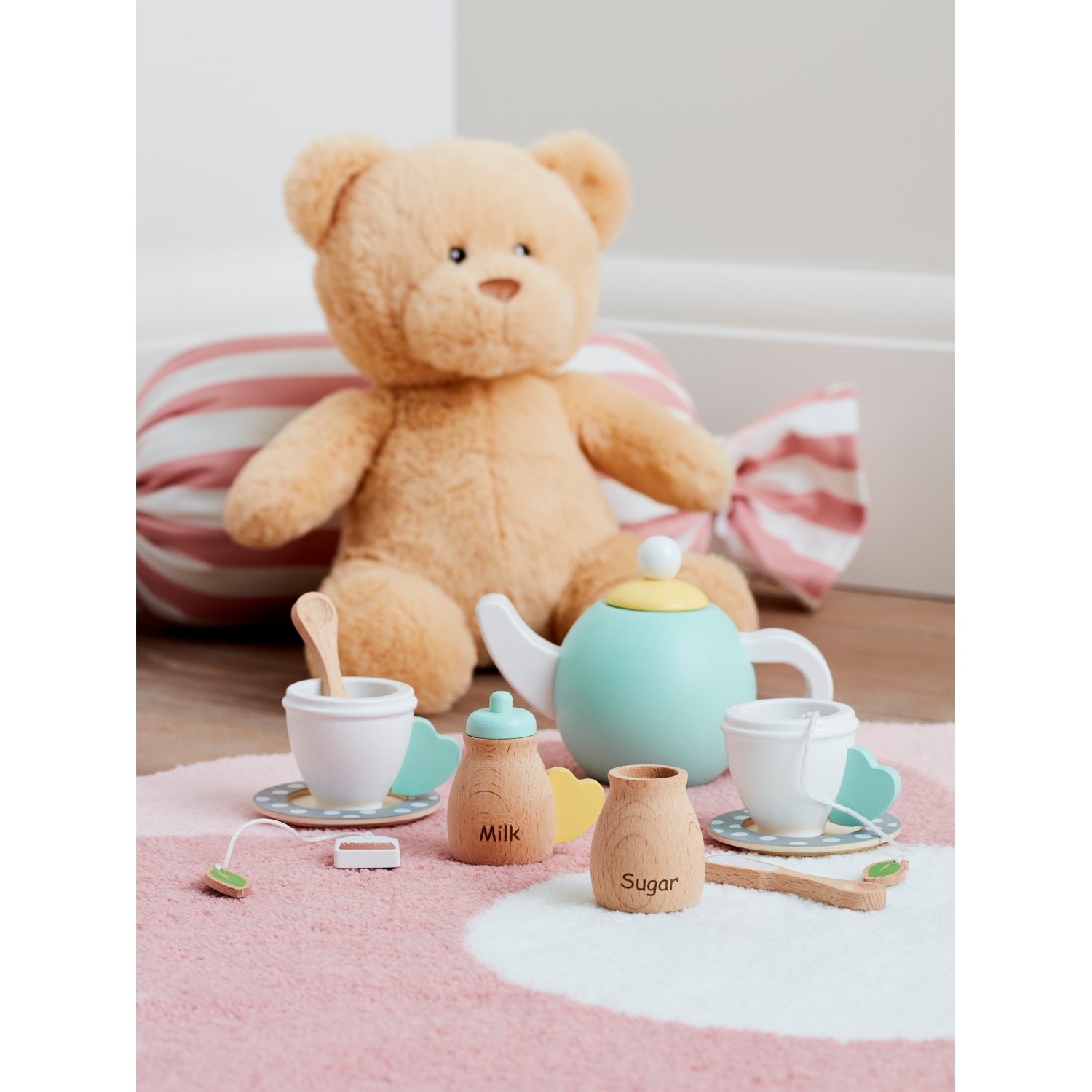 George Multi Wooden Tea Set