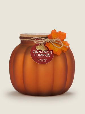 XLarge Pumpkin Sweet Cinnamon Scented Candle Home at ASDA