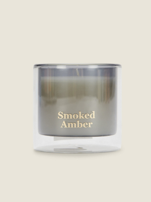Grey Small Smoked Amber Luxury Candle Home at ASDA
