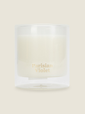 White Large Parisian Violet Luxury Candle Home at ASDA