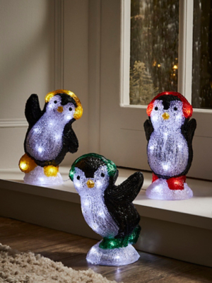 Christmas LED LightUp Penguin Family Christmas at ASDA