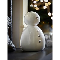 White Ceramic Snowman Christmas Decoration | Christmas | George at ASDA