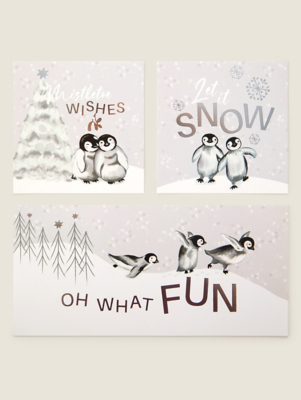 Assorted Penguin Christmas Cards Set of 20 Christmas at ASDA