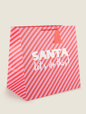 Christmas Extra Large Pink Gift Bag Christmas at ASDA