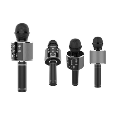 George Asda Tech Karoke Mic with LED - Black
