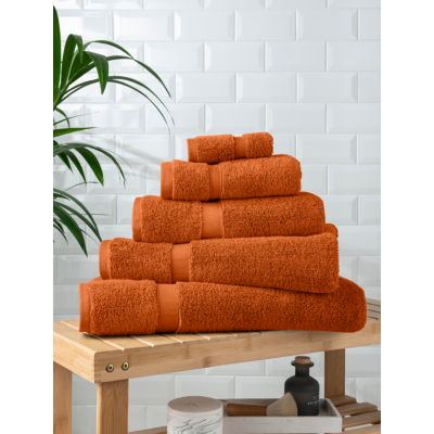 George Burnt Orange Super Soft Cotton Towel & Bath Mat Range