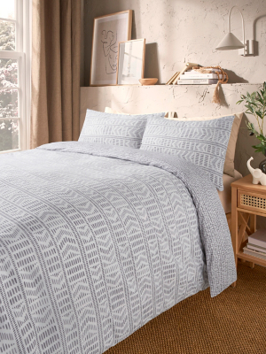 Grey Arrow Stripe Duvet Set | Home | George at ASDA