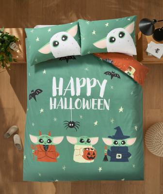 Star Wars Baby Grogu Halloween Reversible Duvet Set Home at ASDA