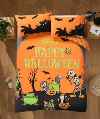 Disney 100 Halloween Reversible Duvet Set Home at ASDA