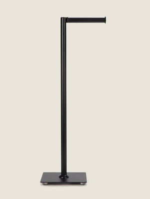 Matte Black Freestanding Toilet Roll Holder Home at ASDA