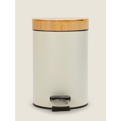 George Natural Pedal Bin With Bamboo Lid 3L - Natural