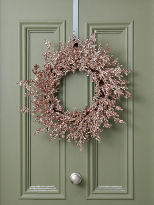 Rose Gold Sparkle Christmas Wreath Christmas at ASDA