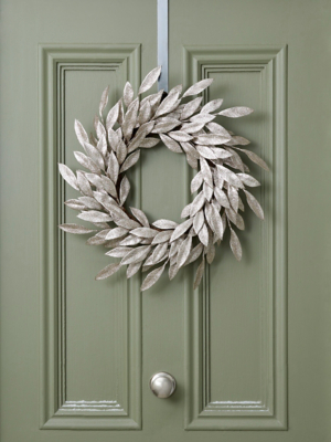 Champagne Leaves Christmas Wreath Christmas at ASDA