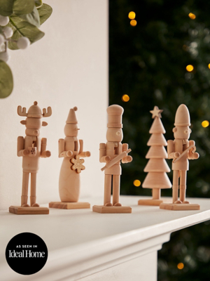 Christmas Nutcracker Decoration Set of 4 Christmas at ASDA