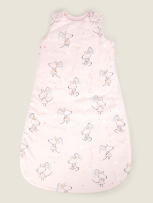 Pink Princess Mice Sleep Bag 2.5 Tog Baby at ASDA