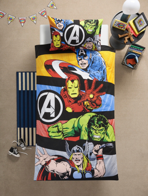 Marvel Avengers Reversible Duvet Set Home at ASDA