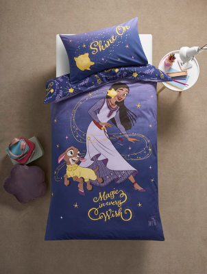 Disney Wish Kids Single Purple Duvet Set Home at ASDA