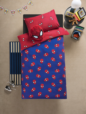 Marvel SpiderMan Navy Brushed Cotton Reversible Duvet Set Home