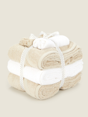 Natural Towels and Flannel Set Baby at ASDA