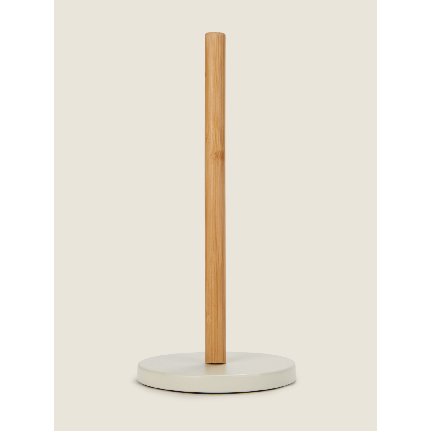 George Cream Bamboo Toilet Roll Stand