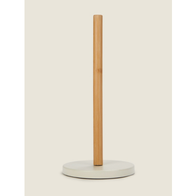 George Cream Bamboo Toilet Roll Stand - Cream