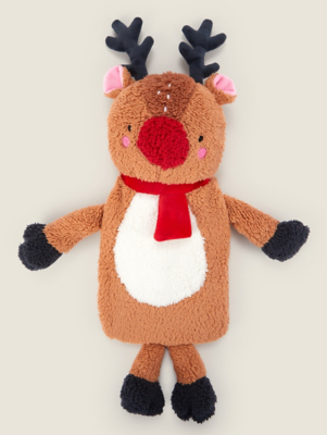 Reindeer Christmas Hot Water Bottle Home at ASDA