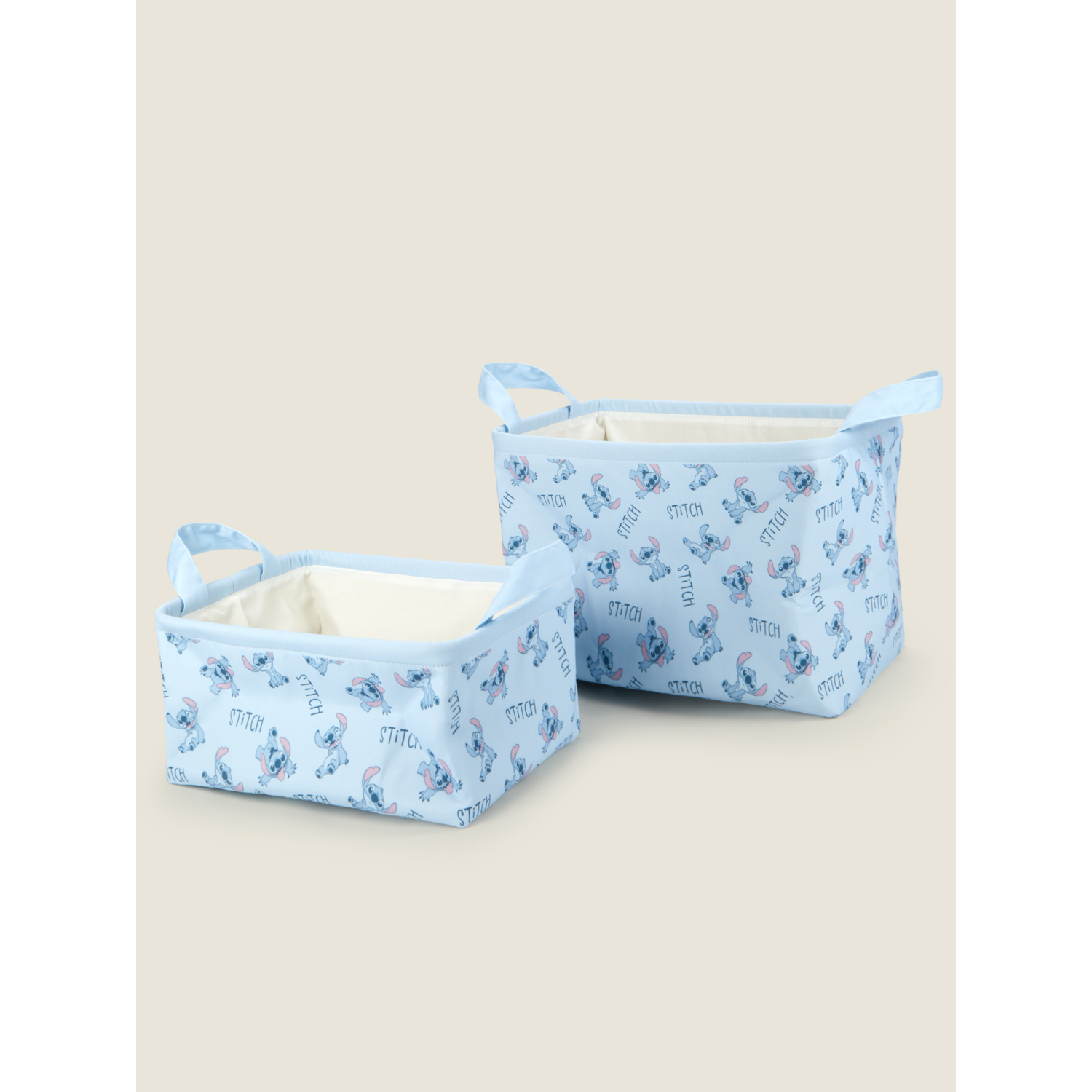 George Multi Stitch Storage Baskets Set Of 2
