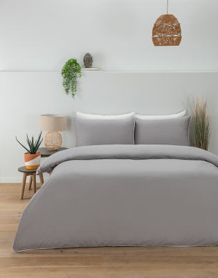 Just Wellness Grey Cool Touch TENCEL™ Duvet Set Home at ASDA