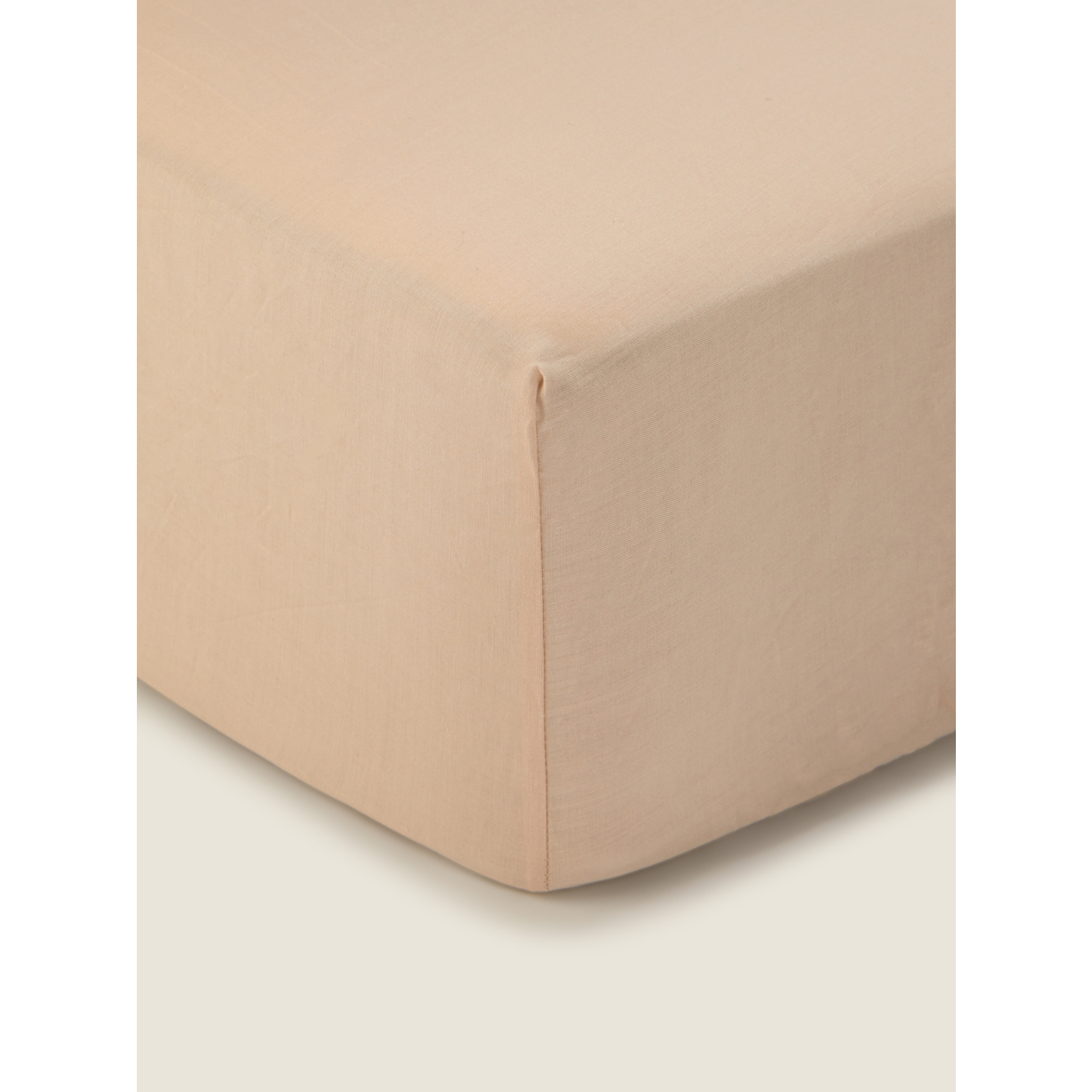George Natural Plain Fitted Sheet
