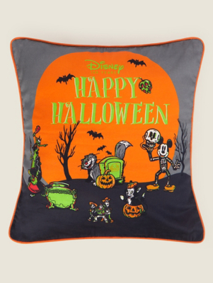 Grey Disney 100 Halloween Cushion Home at ASDA