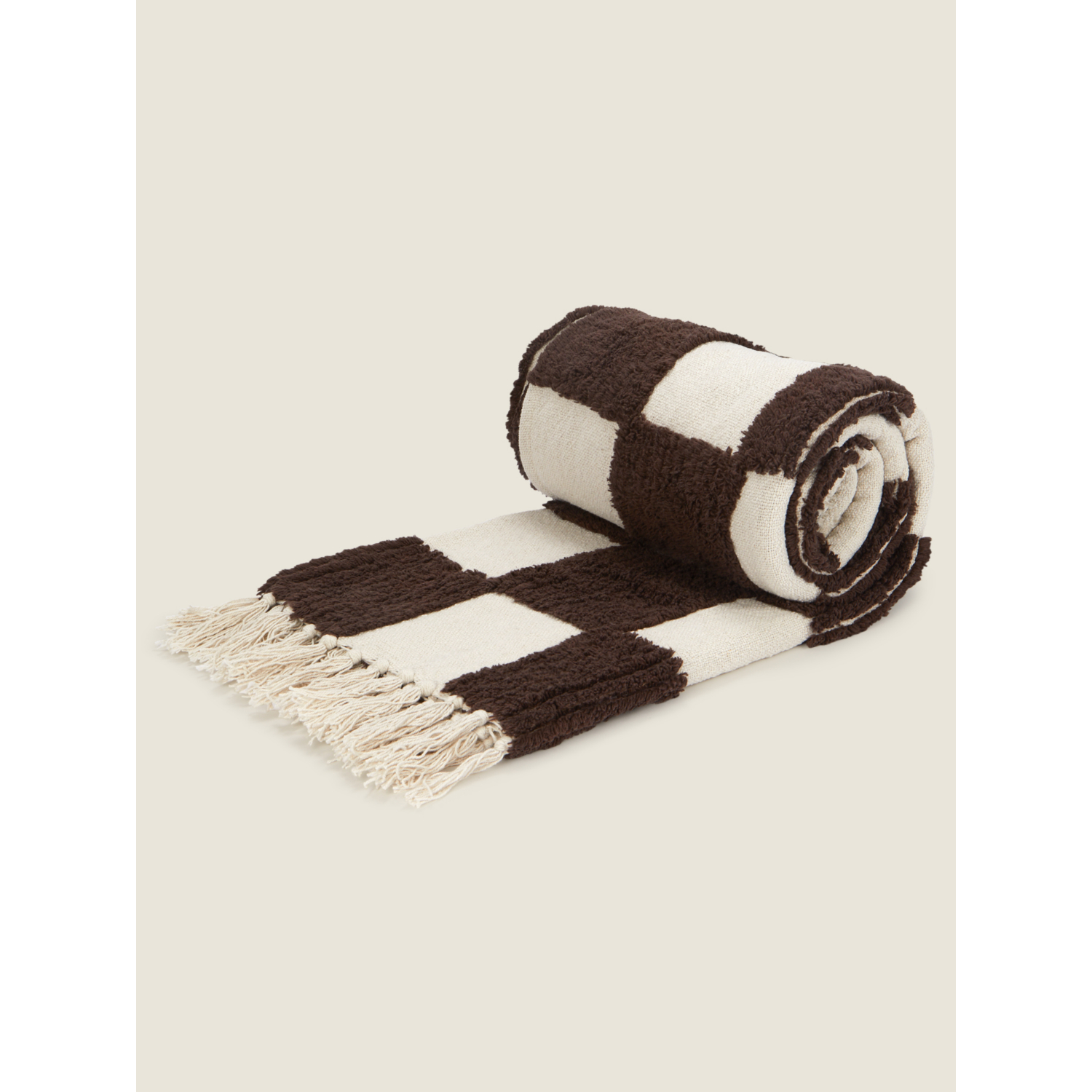 George Brown Tufted Checkerboard Throw - 150Cm X 120Cm