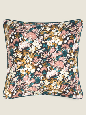 Dark Ground Ditsy Floral Cushion Home at ASDA