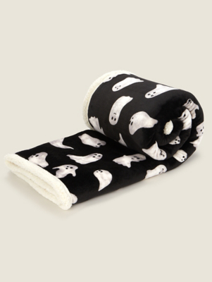 Black Ghost Sherpa Throw Home at ASDA