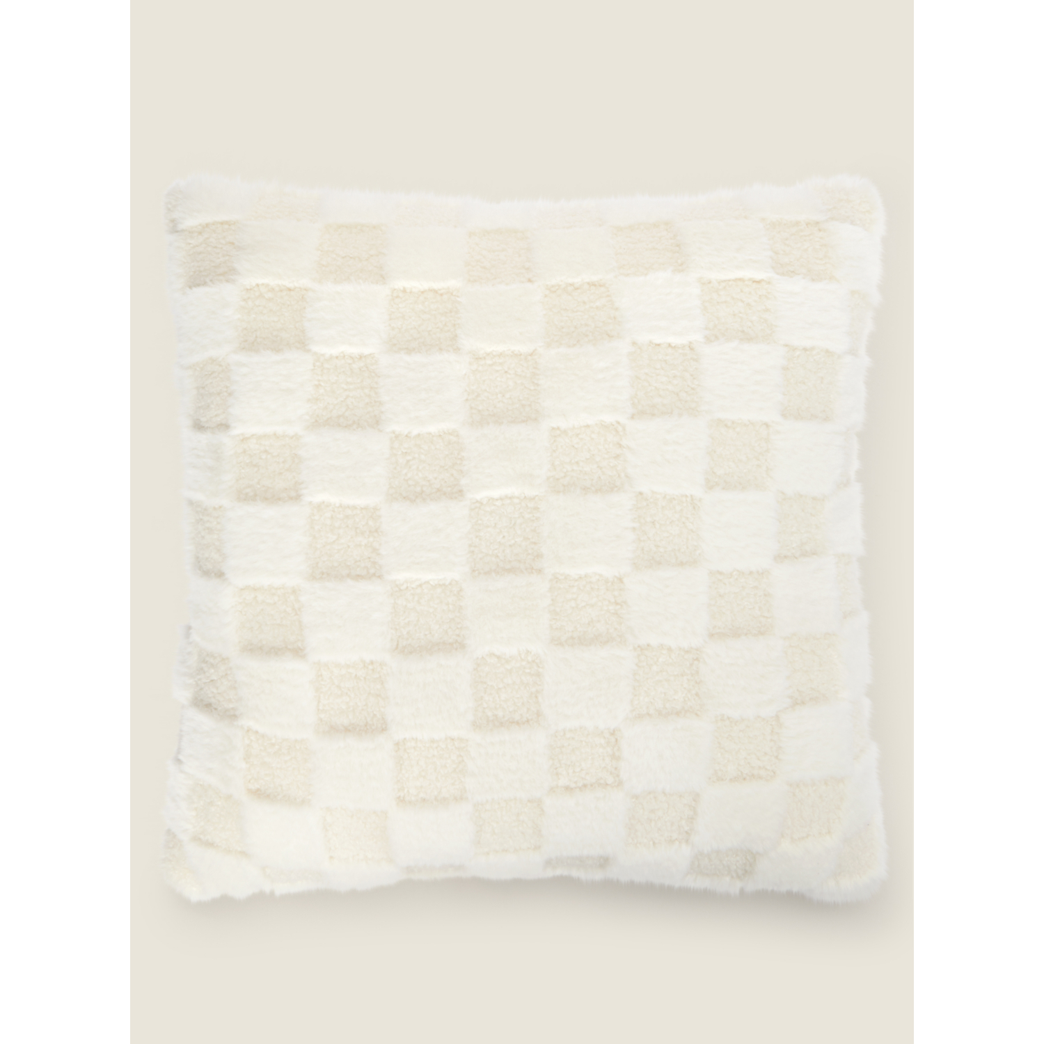 George Cream Borg Checkerboard Cushion