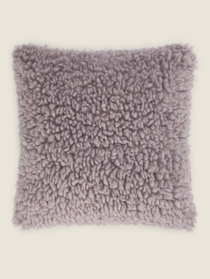 Lilac Chunky Boucle Cushion Home at ASDA