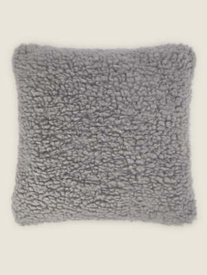 Natural Chunky Boucle Cushion Home at ASDA