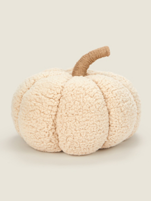 Natural 3D Shaped Pumpkin Cushion Home at ASDA