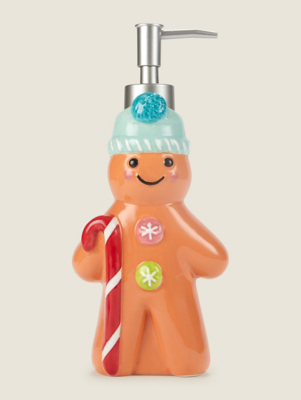 Brown Gingerbread Christmas Soap Dispenser Home at ASDA