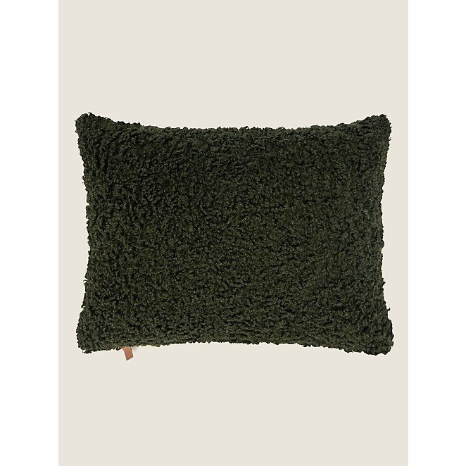Dark Green Borg Cushion | Home | George at ASDA