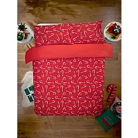 Red Christmas Candy Cane Super Soft Fleece Duvet Set | Home | George at ASDA