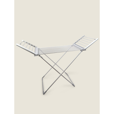 George Home Silver Heated Wing Clothes Airer