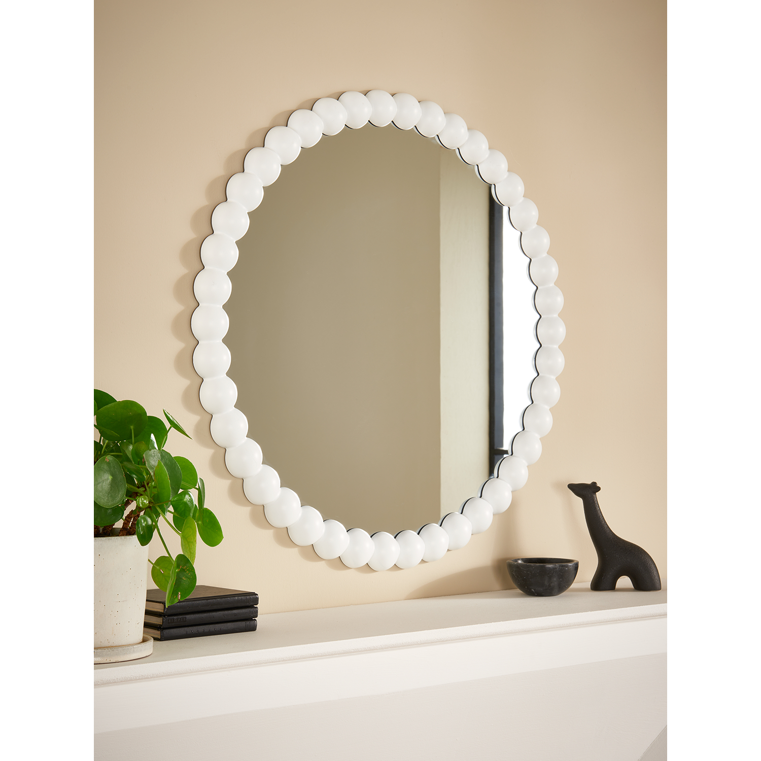 George White Round Bobbin Edge Mirror