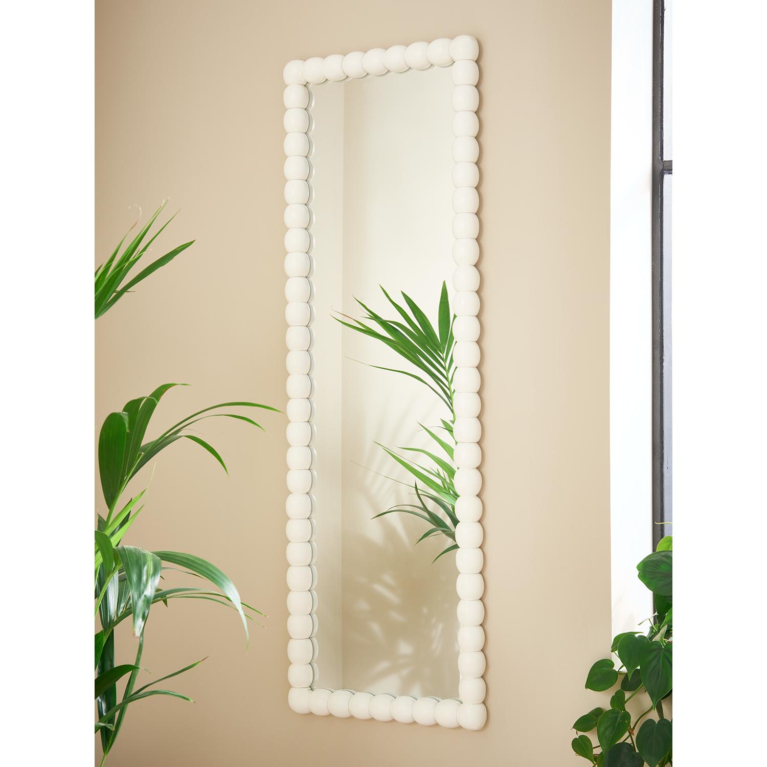 George White Full Length Beaded Mirror