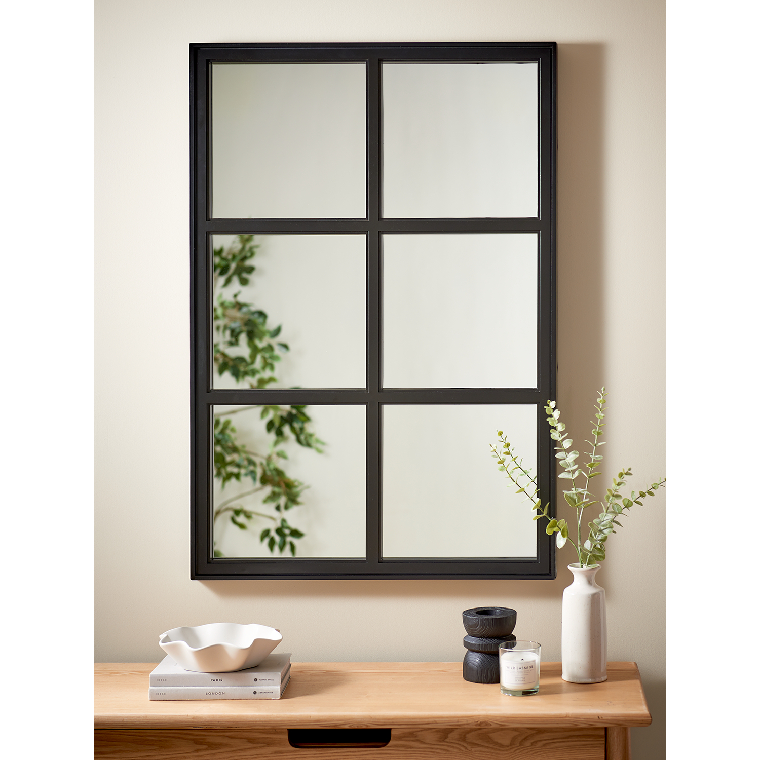 George Black Large Window Mirror