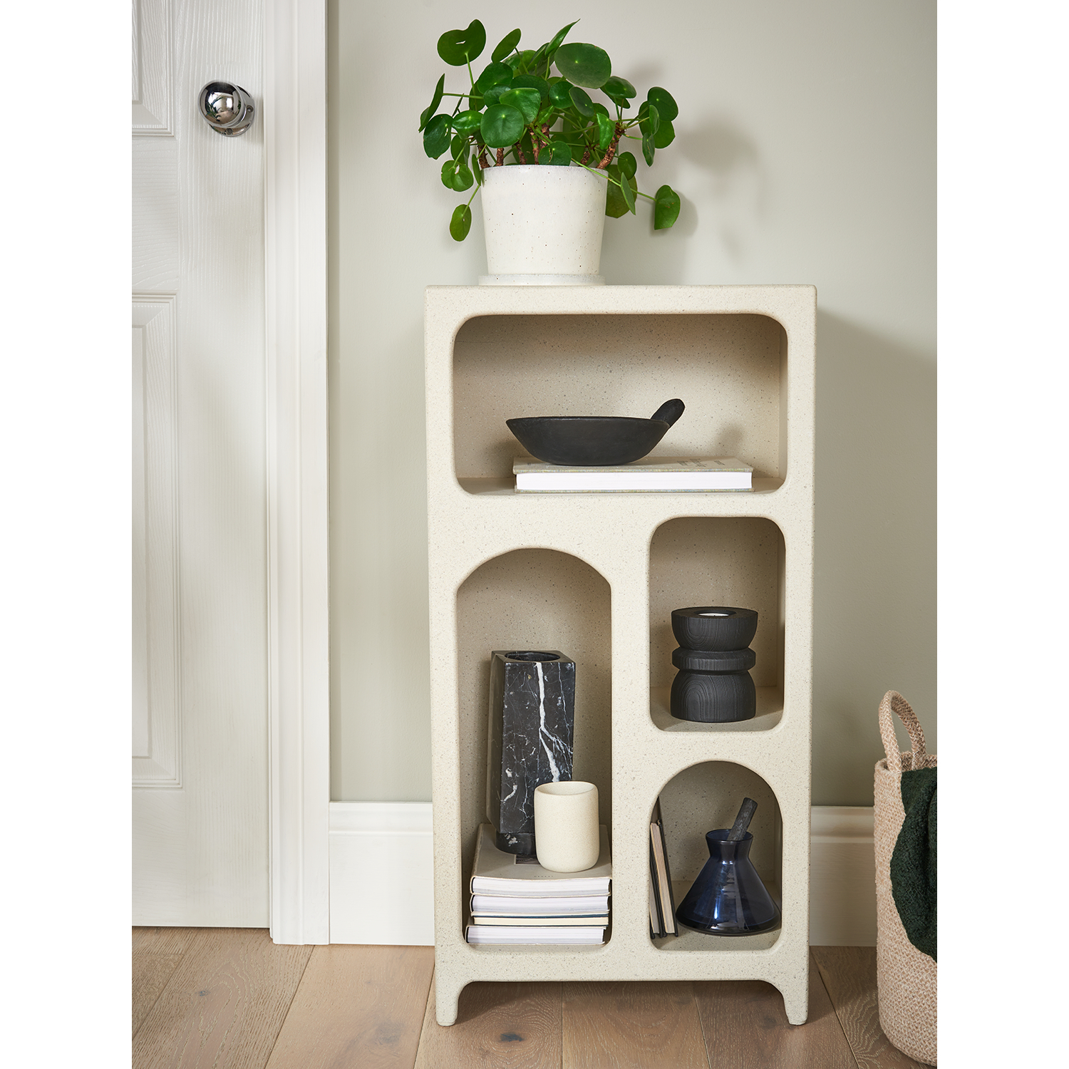 George Cream Cabinet With Shelves
